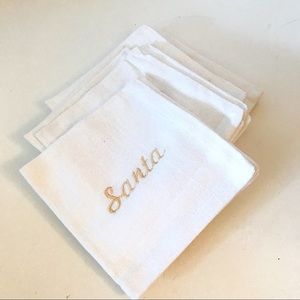 12 pc Cotton Christmas Holiday Cloth Cocktail Napkins by Harman